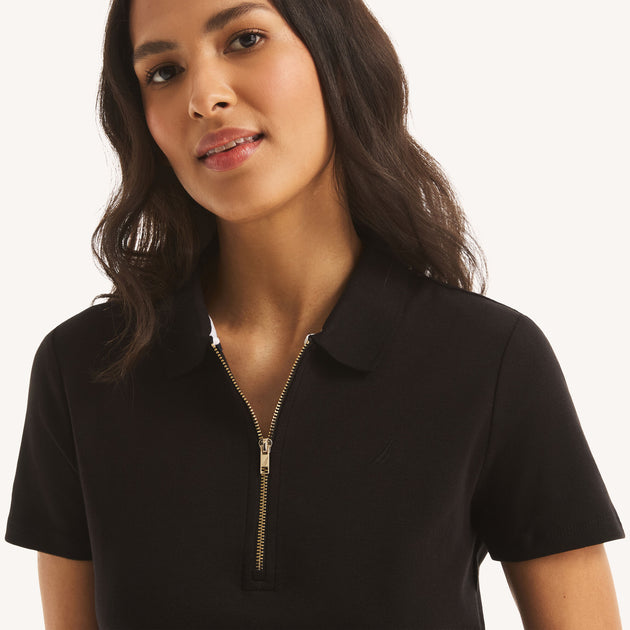 Nautica Deck Polo Dress Black Small 4