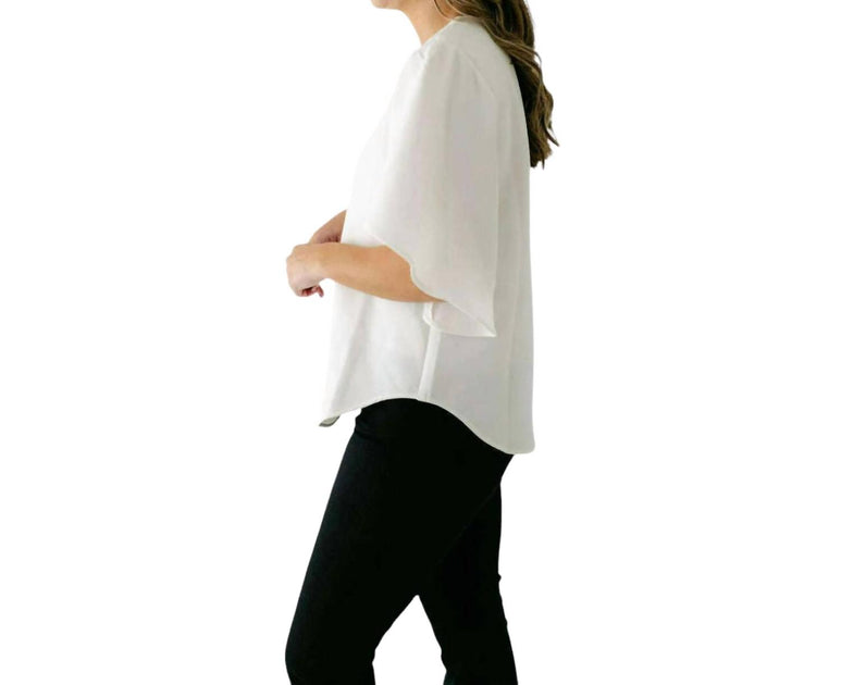 Anna Cate Nina Top Blouse White XS 3
