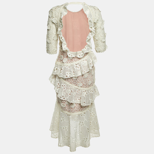 Alexis Mikaela Midi Dress White Medium 3