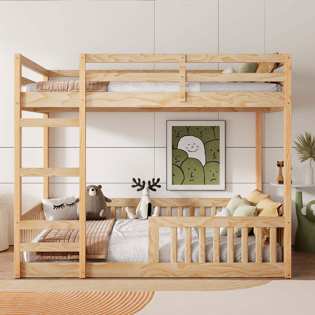 Streamdale Full over Full Wood Bunk Bed Natural 3