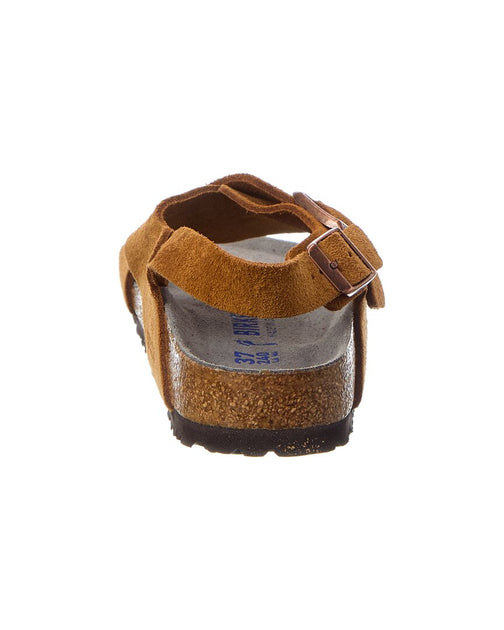 Birkenstock Tulum SFB Narrow Suede Sandal Brown EU 40 4