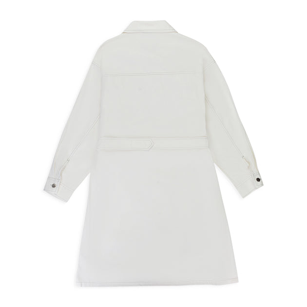 Callipygian Denim Trench Coat White XS 3