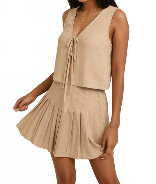 GILLI Cafe Club Top And Skort Set Beige Medium 2