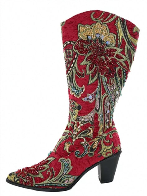Helen's Heart Crystal Embellished Boot Multi US 6 4