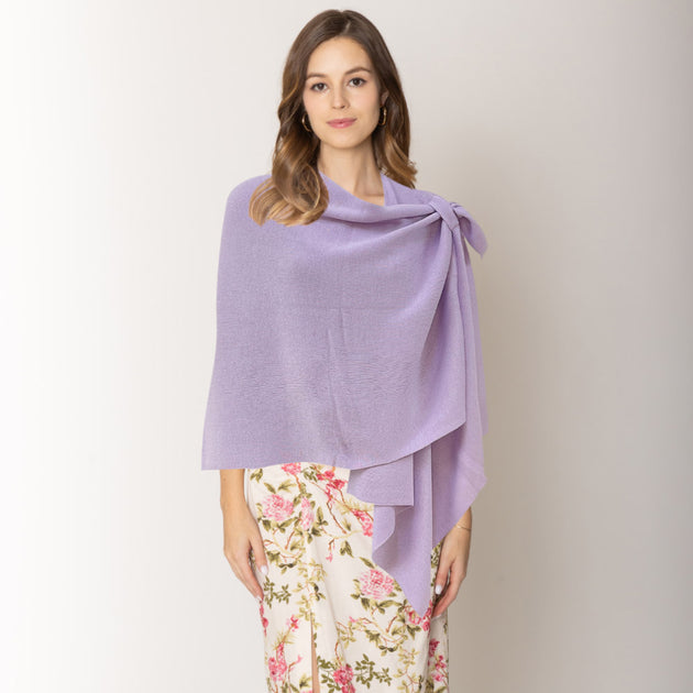 TRUEDAMES Ruana Poncho Red One Size 3