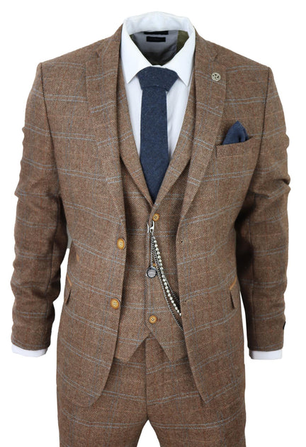 Oliver Tweed 3 Piece Wool Suit Brown US 40 Regular 2