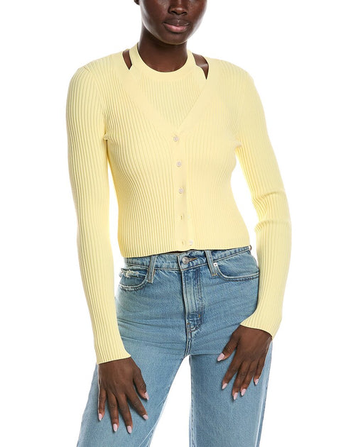 Derek Lam 10 Crosby Lonnie Cardigan Yellow Small 2