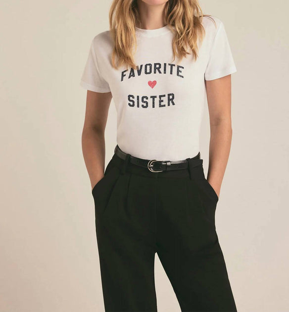 Favorite Daughter Favorite Sister Tee White Large 2
