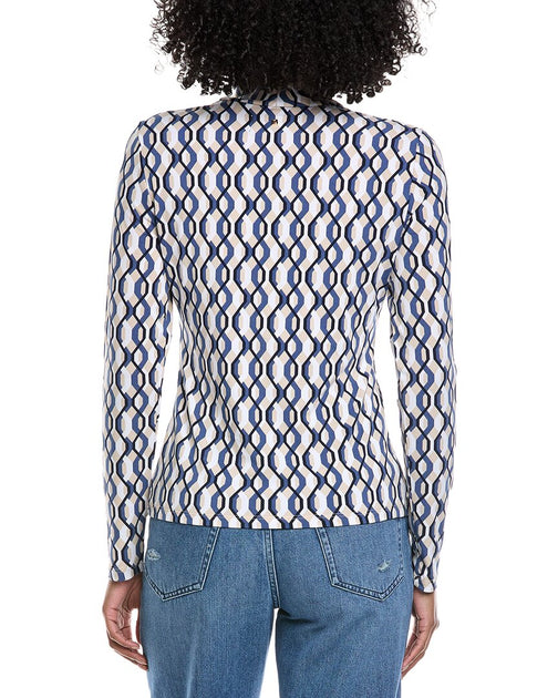 Laundry by Shelli Segal Long Sleeve Mock Neck Top Multi Large 3