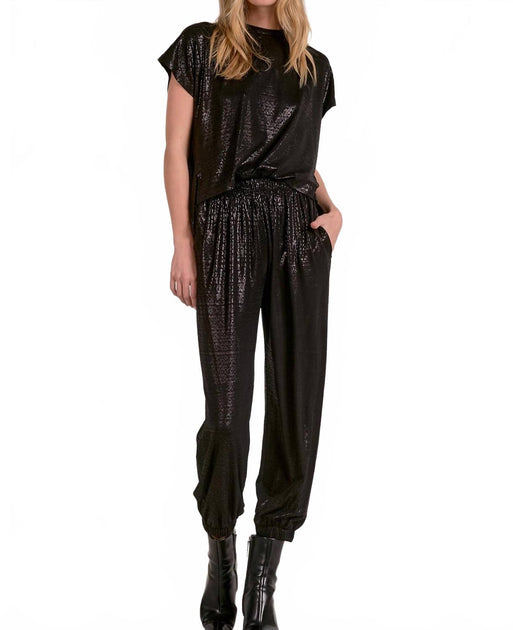 ELAN Mara T-Shirt Jumpsuit Black Large 2