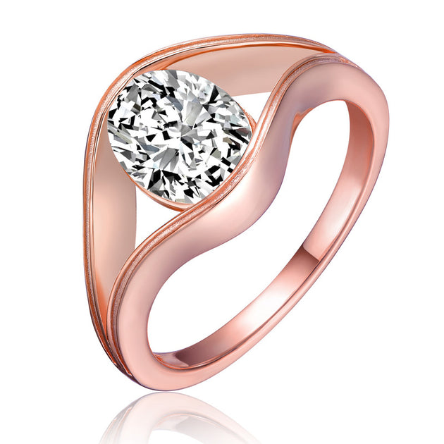 Stella Valentino Solitaire Engagement Ring Silver US 6 4