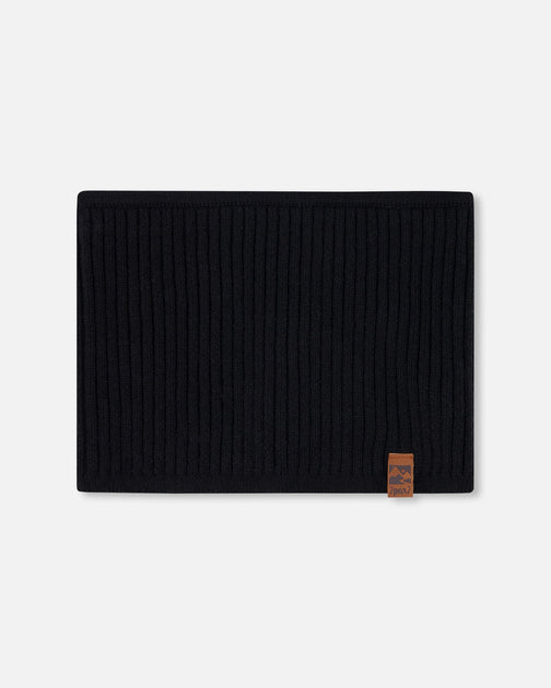 Deux par Deux Neckwarmer Black 2T-3T 2