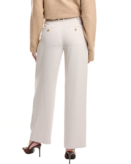 Vince Drop Waist Pleated Trouser Beige US 2 3
