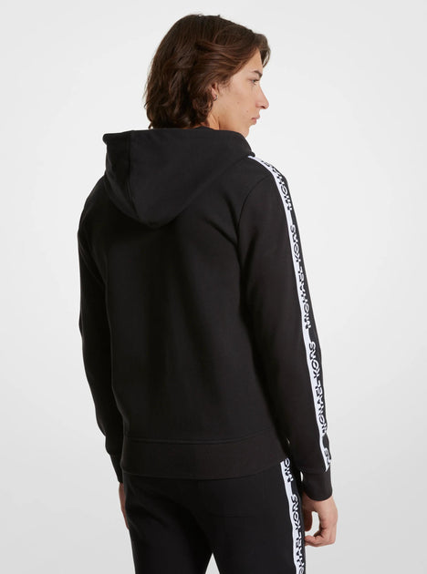 Michael Kors Logo Tape Baumwollmischung Kapuzenjacke mit Reißverschluss Grau XLarge 4