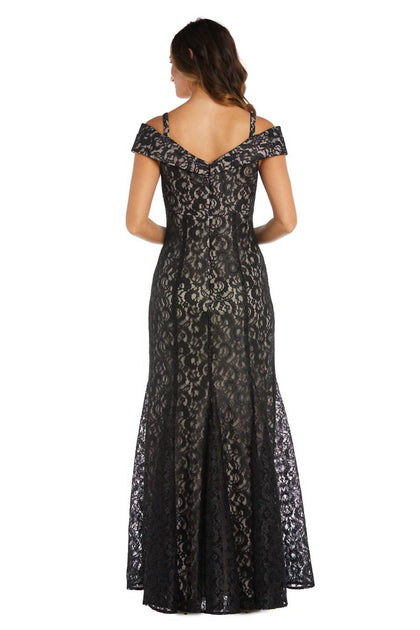 R & M Richards Off The Shoulder Fishtail Evening Gown Black US 8 3