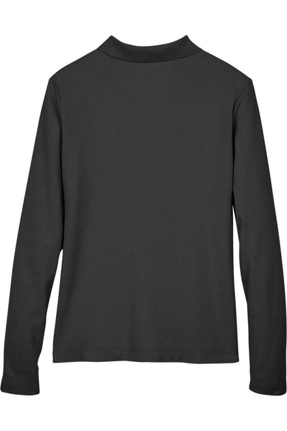Devon & Jones Damen Pima Pique Langarm Polo - Schwarz, XX-Large 3