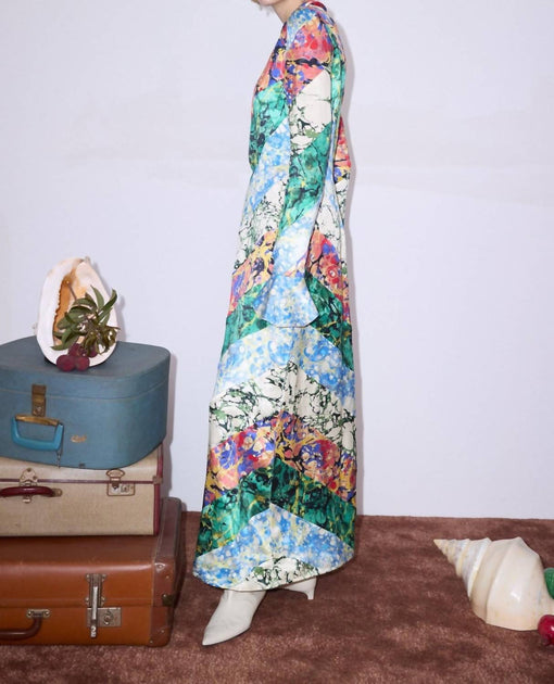 ALEMAIS Sunburst Maxi Dress Multi US 8 4