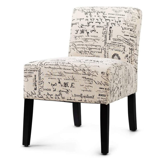 Hivvago Accent Chair Off-White Linen 2