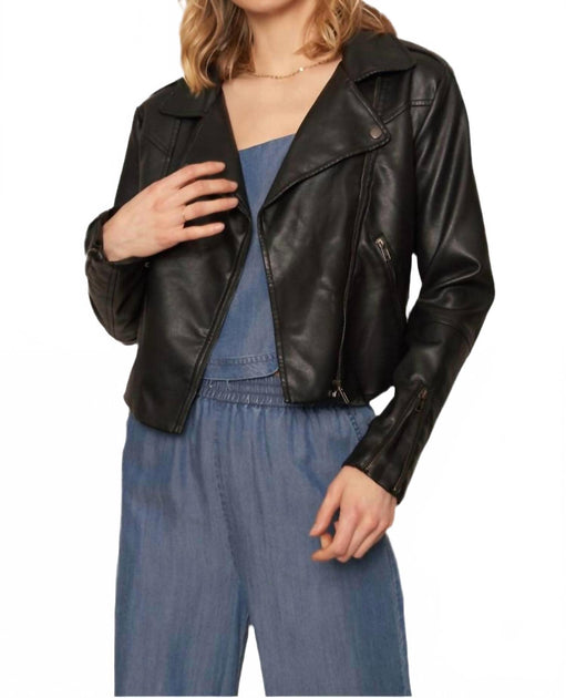 EN CREME Moto Jacket Black Large 2