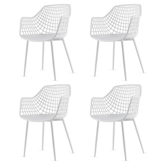 Hivvago Set of 4 Dining Chair White 2