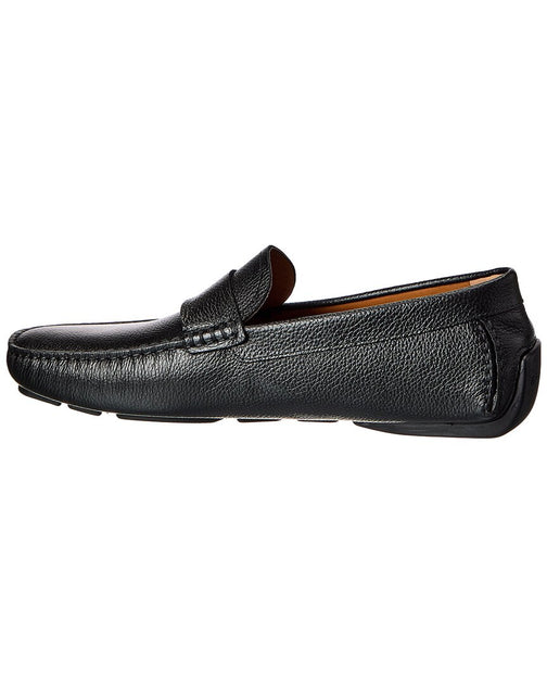 Bally Welmy Leather Driver Black US 8.5 3
