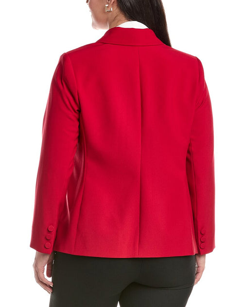 Tahari ASL Solid Blazer Red US 18 3