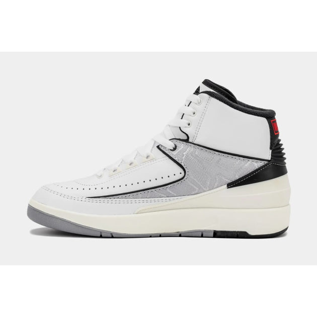 Nike Air Jordan 2 Retro White/Fire Red-Black-Sail Grey US 6.5 3