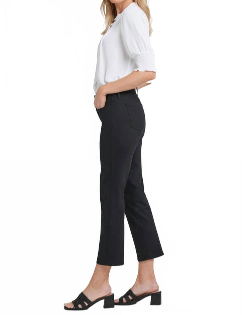 NYDJ Marilyn Straight Ankle Jeans Black US 10 4