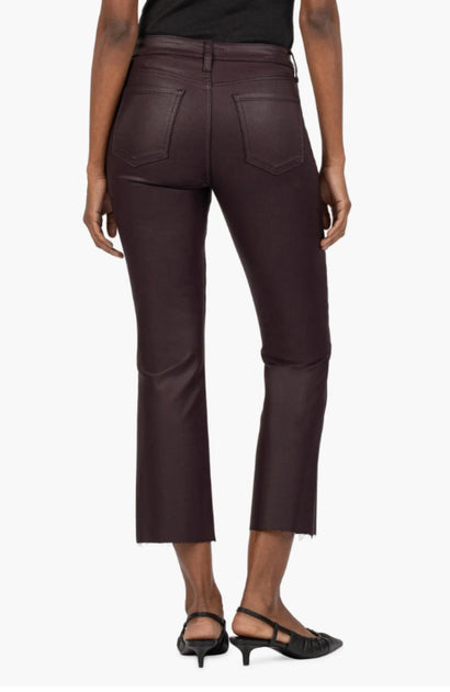 KUT FROM THE KLOTH Kelsey High Rise Ankle Flare Pants Brown US 8 3