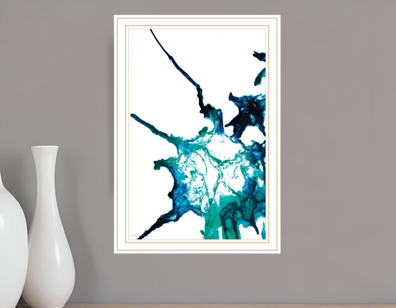 Hivvago Ocean Living Framed Print Wall Art White 45.7x35.6x2.5cm 3