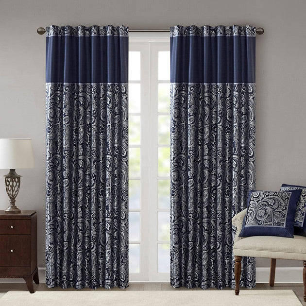 BreeBe Aubrey Curtain Panel Pair Multicolor 50x108in 10