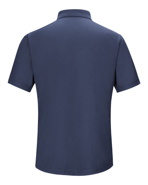Red Kap Performance Knit Gripper-Front Polo Blue XXXLarge 4