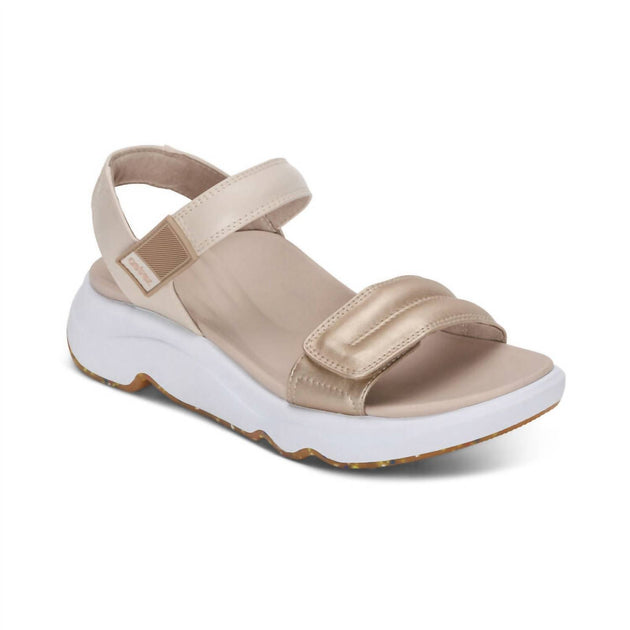 Aetrex Whit Strappy Sport Sandal Beige EU 35 2