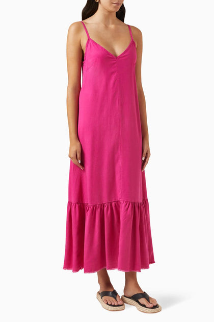 Electric & Rose Corsica Maxi Dress Pink Large 2
