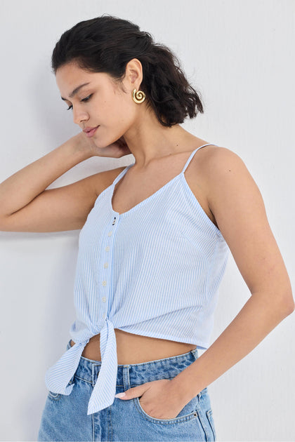 Reistor Pool Day Tan Lines Camisole Blue XLarge 4