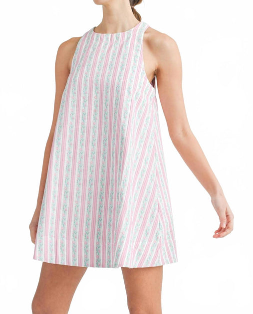 MABLE Patchwork Mini Dress Pink Medium 4