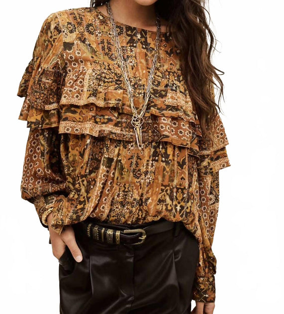 ba & sh Pixie Blouse Gold Small 2