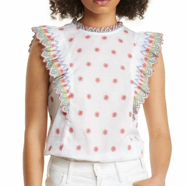  Boden Broderie Anglaise Sleeveless Top White US 10 2
