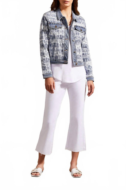 TRIBAL Sophia Curvy Flare Capri Pants White US 8 2