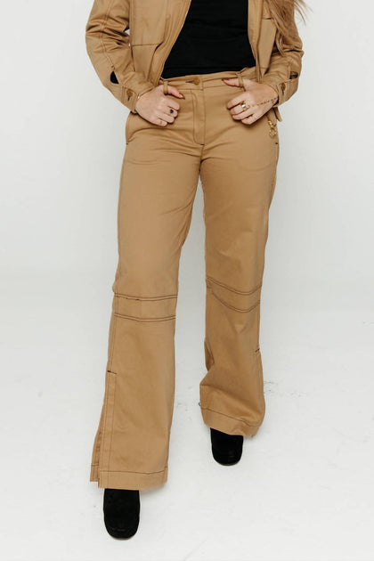 SKFK Iraeta Flared Pants Brown US 12 2