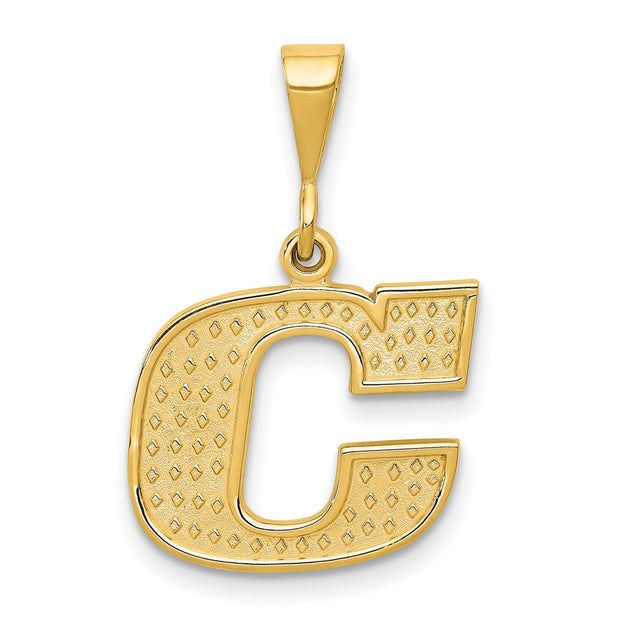 Diamond2Deal Initial C Pendant Yellow Gold 2
