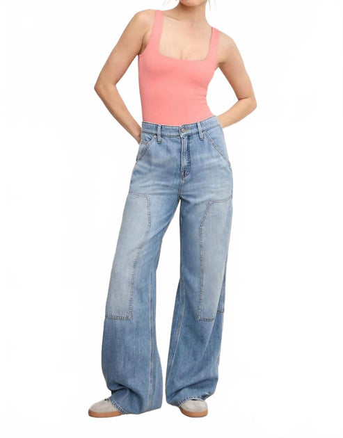 GOOD AMERICAN Good Standard Carpenter Jeans Blue US 8 2