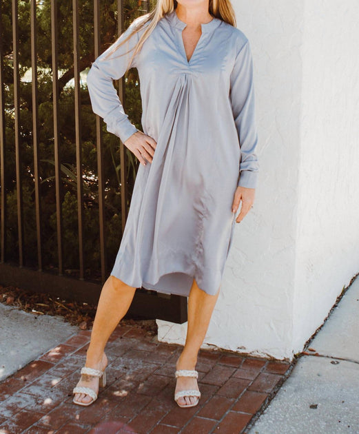 LUCCA Sylvie Tunic Dress Grey Small 2