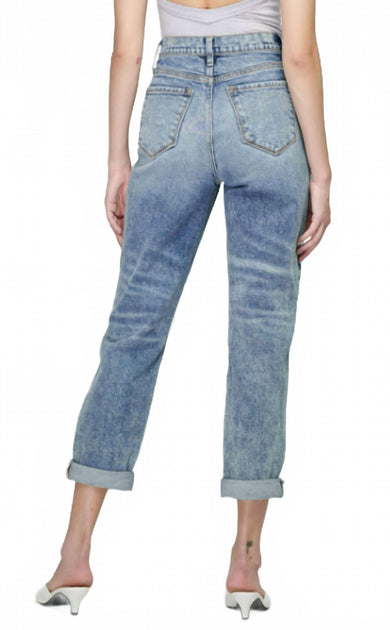 Cello Tommy High Rise Crop Jean Blue US 2 3