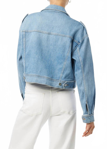 JOE'S Jeans The Utility Boxy Jacket Blue Large 4