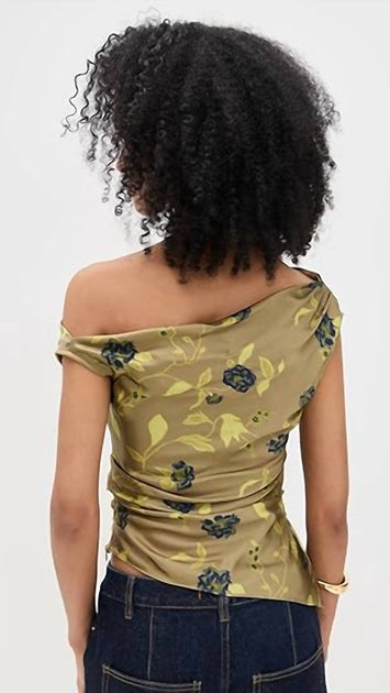 STAUD Phare Silk Top Yellow US 2 3