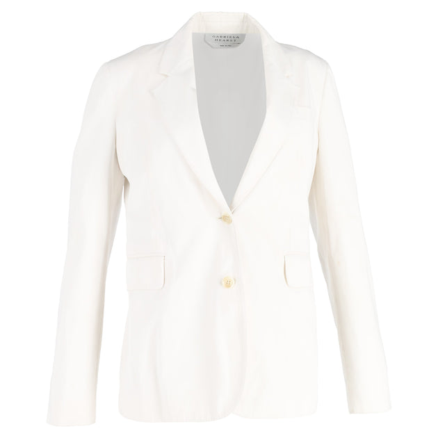 Gabriela Hearst Single-Breasted Blazer White EU 46 2