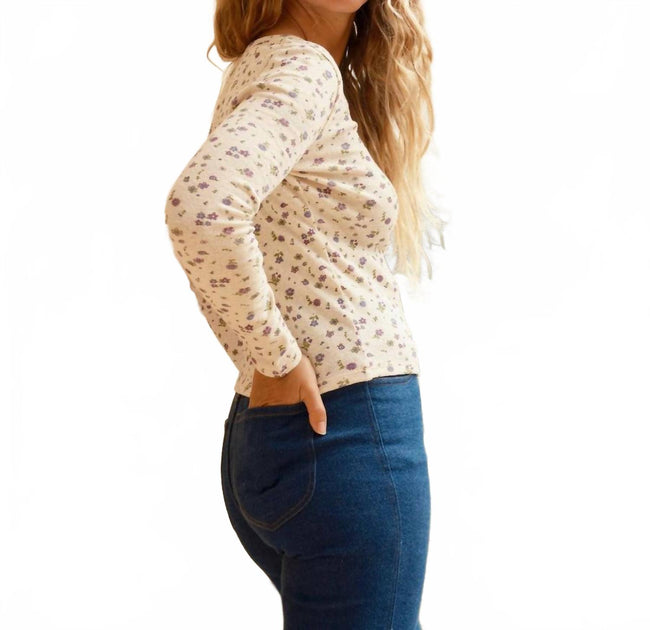 Mollusk Long Sleeve Rib Tee Beige Small 4