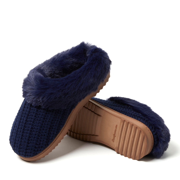 Dearfoams Hannah Knit Clog Slipper Multi Small 4