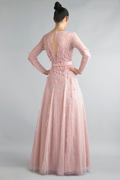 BASIX BLACK LABEL Long Sleeve Gown White US 10 3
